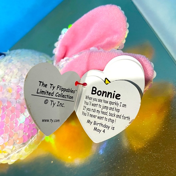 TY FLIPPABLES LIMITED COLLECTION NWT BONNIE (BUNNY) ATTACHED TAGS PRETTY SEQUINS - Picture 14 of 16